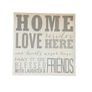 Home Canvas wordage sign 10” x 10”